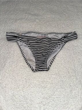 Victoria’s Secret Black & White Striped Bikini Bottom